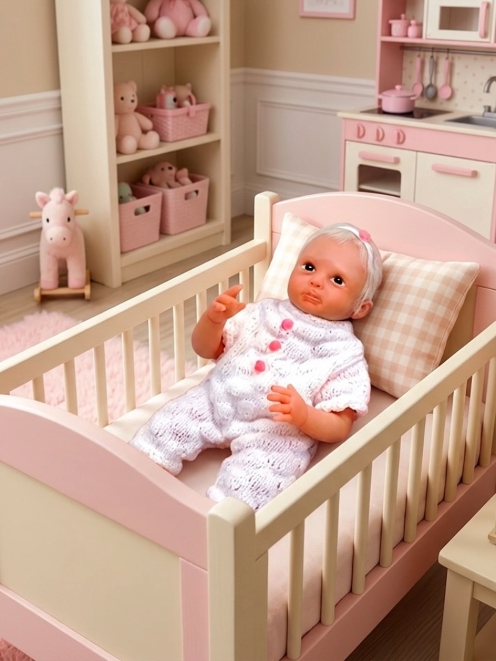 Miniature Polymer Clay Baby Girl (7.95 in.)